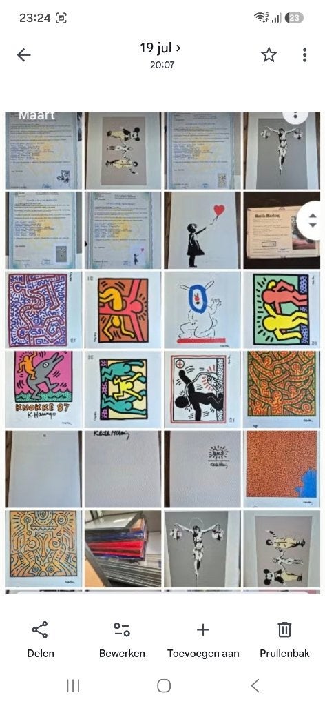 Prachtige Keith Haring / Banksy /Takashi enz.. Litho's t.k, Antiek en Kunst, Gelimiteerde oplage, Ophalen of Verzenden