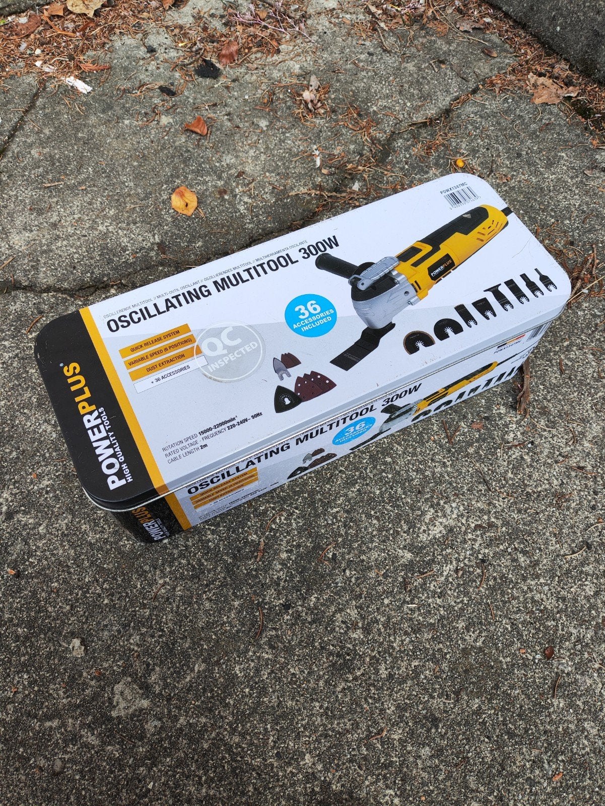 Powerplus POWX1347MC 300W Oscillating Multitool, Enlèvement, Comme neuf