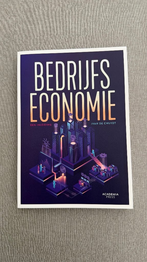 Bedrijfseconomie een inleiding Ivan De Cnuydt - GLOEDNIEUW!, Boeken, Ophalen of Verzenden, Nieuw, Academia Press