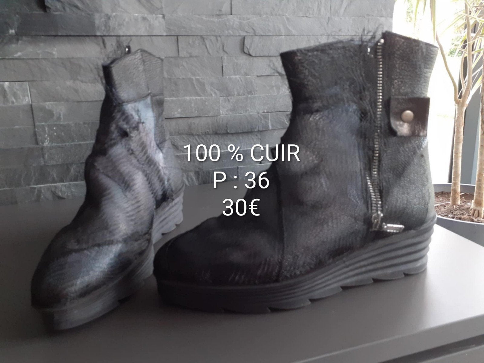MJUS , PAPUCEI P: 36 / 100% CUIR, Comme neuf, Enlèvement, Boots et Botinnes, MJUS, PAPUCEI