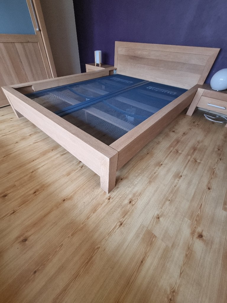 2 persoons bed, Beige, Enlèvement, Utilisé, 200 cm