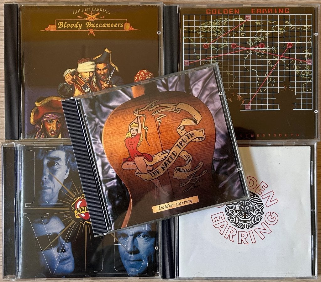 GOLDEN EARRING - Verzameling van 5 80s/90s albums ( 5 CDs ), CD & DVD, CD | Rock, Envoi, Comme neuf, Rock classique, Album