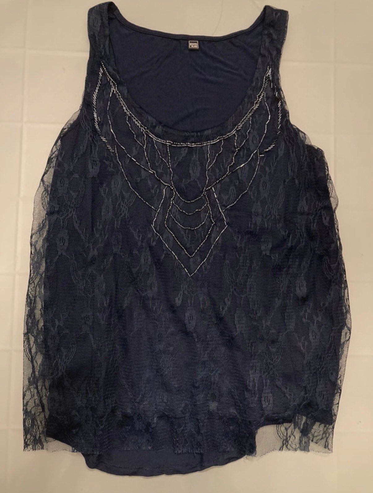 Top met parels, pimkie, large, Kleding | Dames, Blauw, Maat 42/44 (L), Ophalen of Verzenden, Zo goed als nieuw