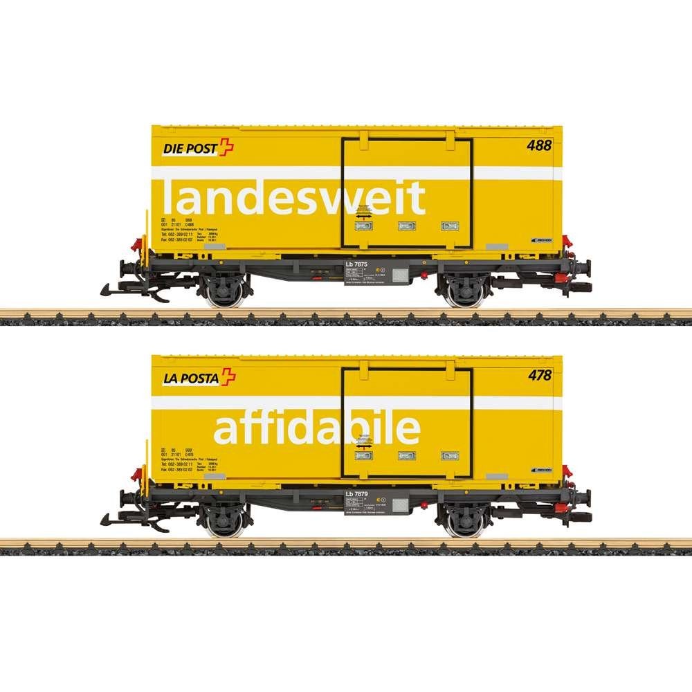 LGB 45886 RhB Post-containerwagenset G-schaal | Nieuw, Hobby en Vrije tijd, Modeltreinen | Overige schalen, Gelijkstroom, Stuttgarter Straße 55-57 D-73033 Göppingen Baden-Württemberg
