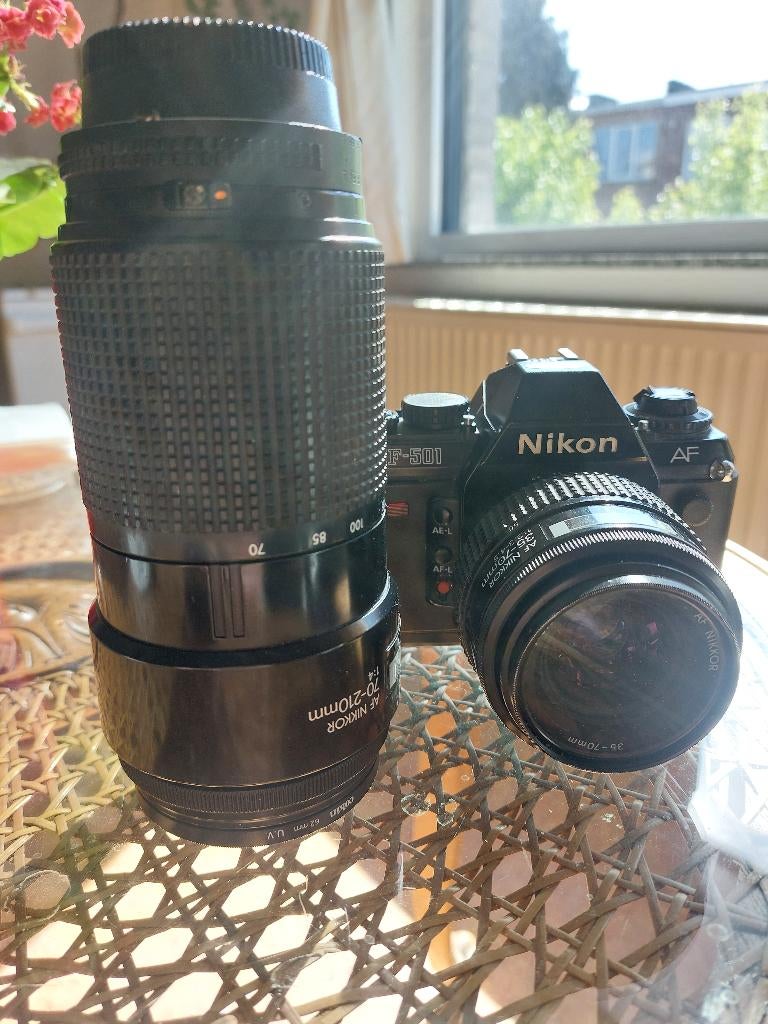 fototoestel f-501:lens:35-70&tel210/nikon, Ophalen, Gebruikt