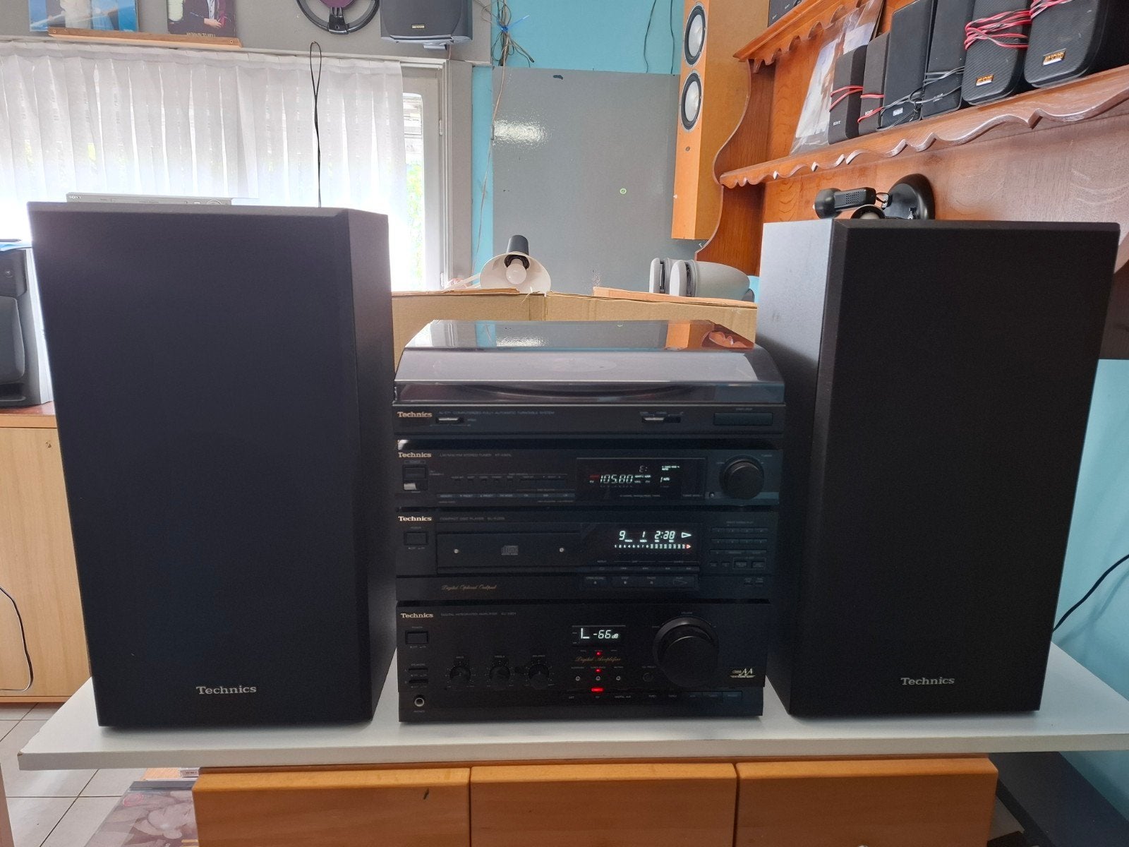prachtige stereo set technics met platenspeler koopje, Audio, Tv en Foto, Stereoketens, Ophalen