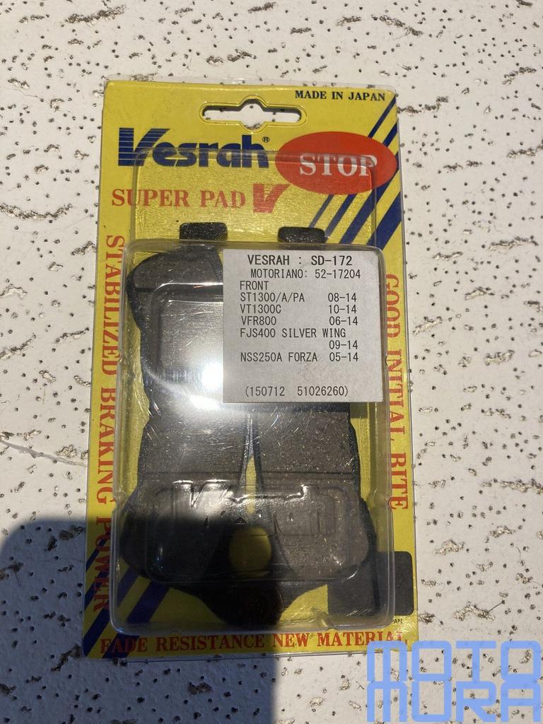 Vesrah SD-172 remblokken set Honda CBF 600 500 hornet NC 700, Motos, Pièces | Honda, Neuf, Enlèvement ou Envoi