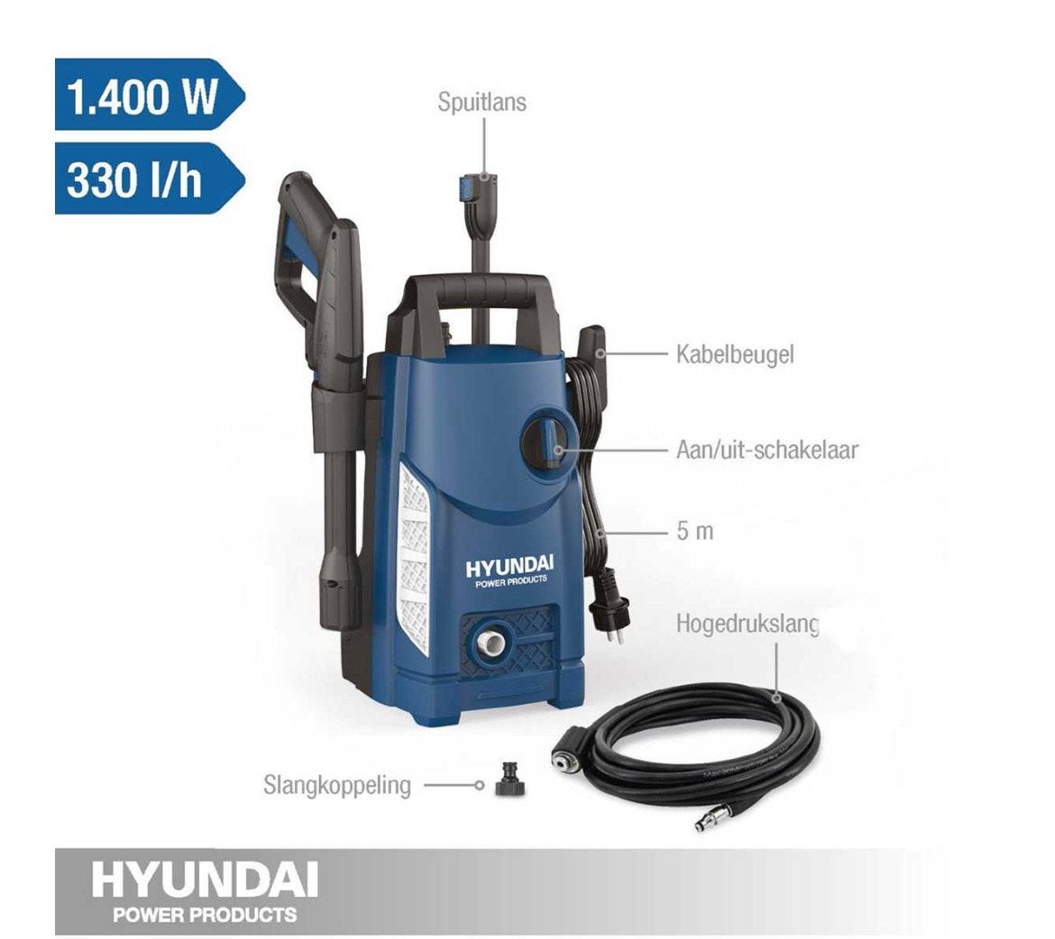 5 x Hyundai hogedrukreiniger 1400W, Ophalen of Verzenden, Zo goed als nieuw
