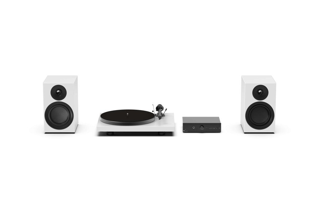 Pro-Ject Colourful Audio System E Platenspeler | satijn wit, TV, Hi-fi & Vidéo, Niet ingevuld, Niet ingevuld, Neuf, Niet ingevuld