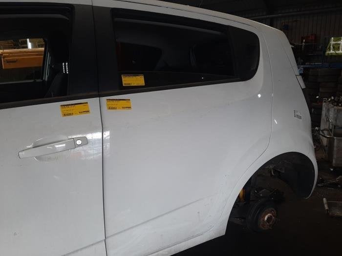 Portière 4portes arrière gauche d'un Chevrolet Aveo (GAZ), -, 3 mois de garantie, Utilisé, Porte