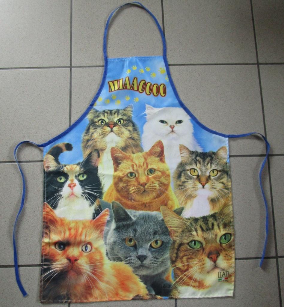 Kookschort voor de katten vriend - OPRUIM KEUKENTEXTIEL, Ophalen of Verzenden, Zo goed als nieuw, Overige kleuren, Schort