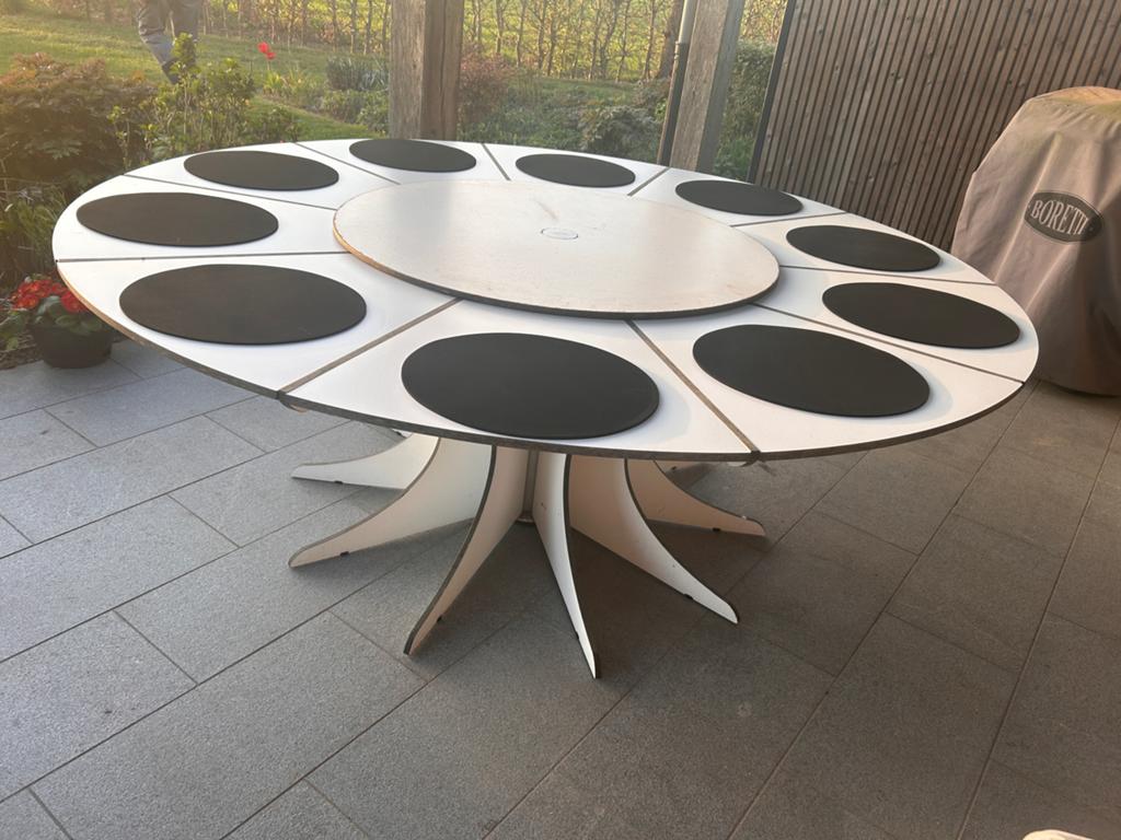 Extremis Arthur tuintafel, Tuin en Terras, Tuintafels, Gebruikt, Rond, Overige materialen, Ophalen