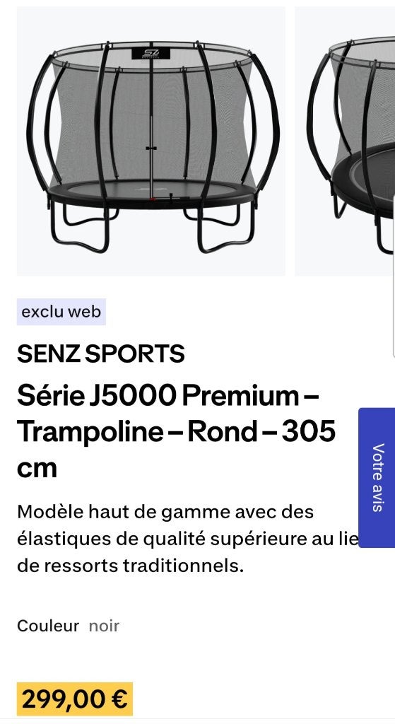 Tampoline j5000, Enlèvement, Comme neuf