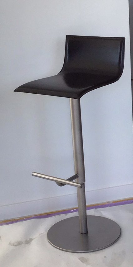 LapalmaVintage design barkruk, Ophalen, In hoogte verstelbaar, Zo goed als nieuw, Leer