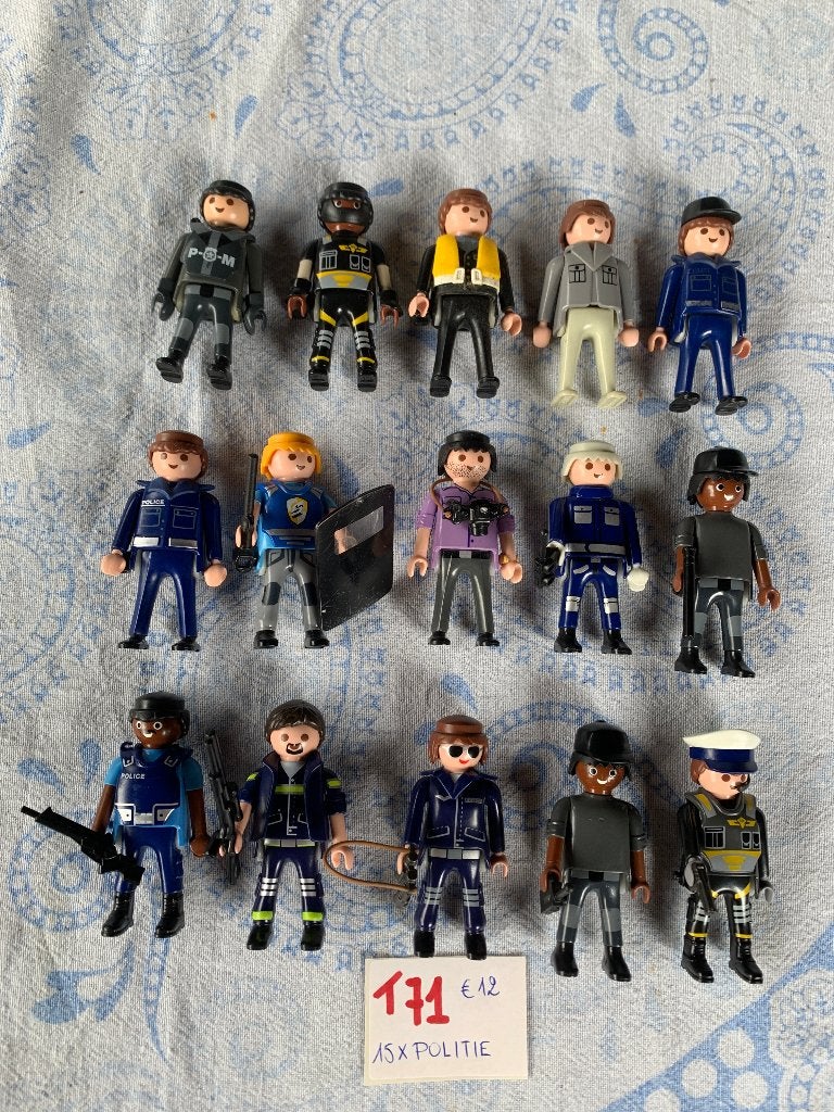 PLAYMOBIL: T71: LOT 15 POLITIEFIGUREN, Enfants & Bébés, Jouets | Playmobil, Enlèvement ou Envoi, Comme neuf, City life, Figurines
