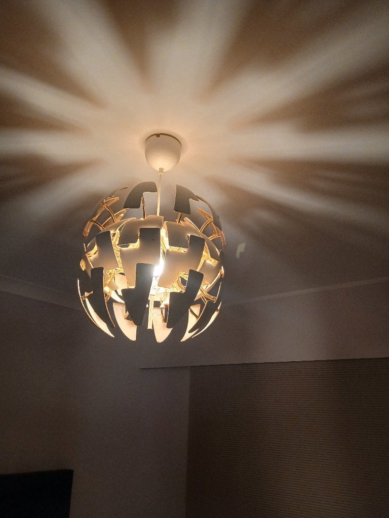 Hanglanp wit, Ophalen, Zo goed als nieuw, Kunststof, Modern