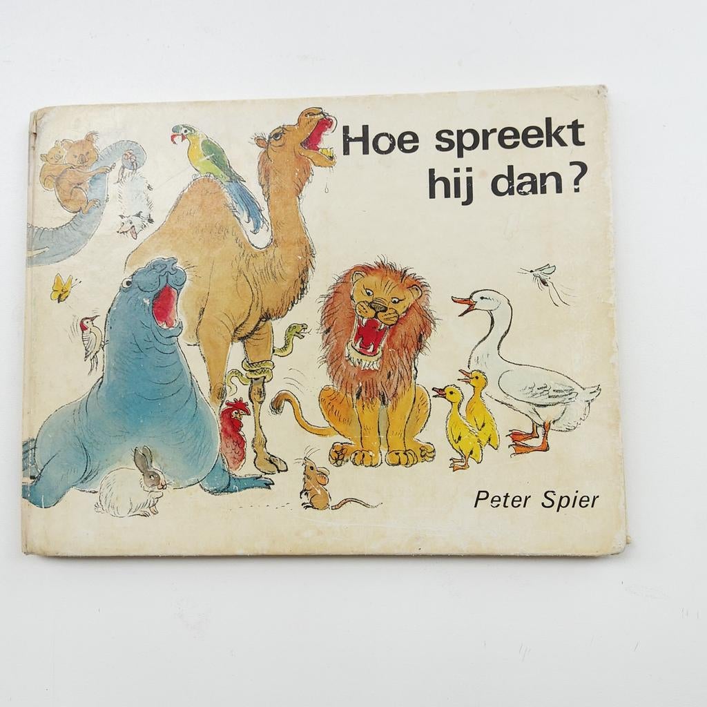 Uniek vintage kinderkijkboek: "Hoe spreekt hij dan?", Kinderen en Baby's, Ophalen of Verzenden