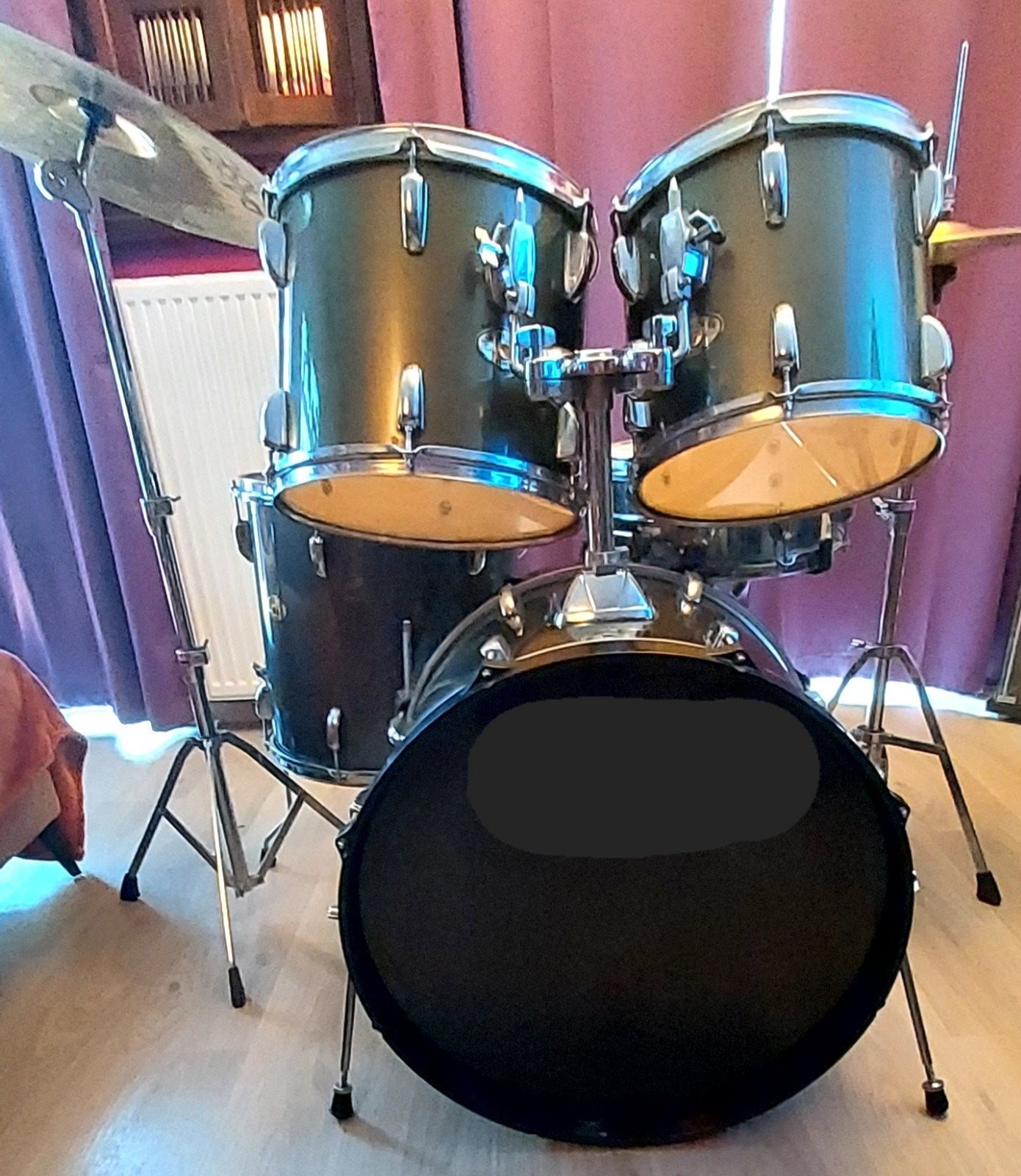 TAMA SWINGSTAR drums, watergroen, rhodoid, Muziek en Instrumenten, Drumstellen en Slagwerk, Ophalen, Tama