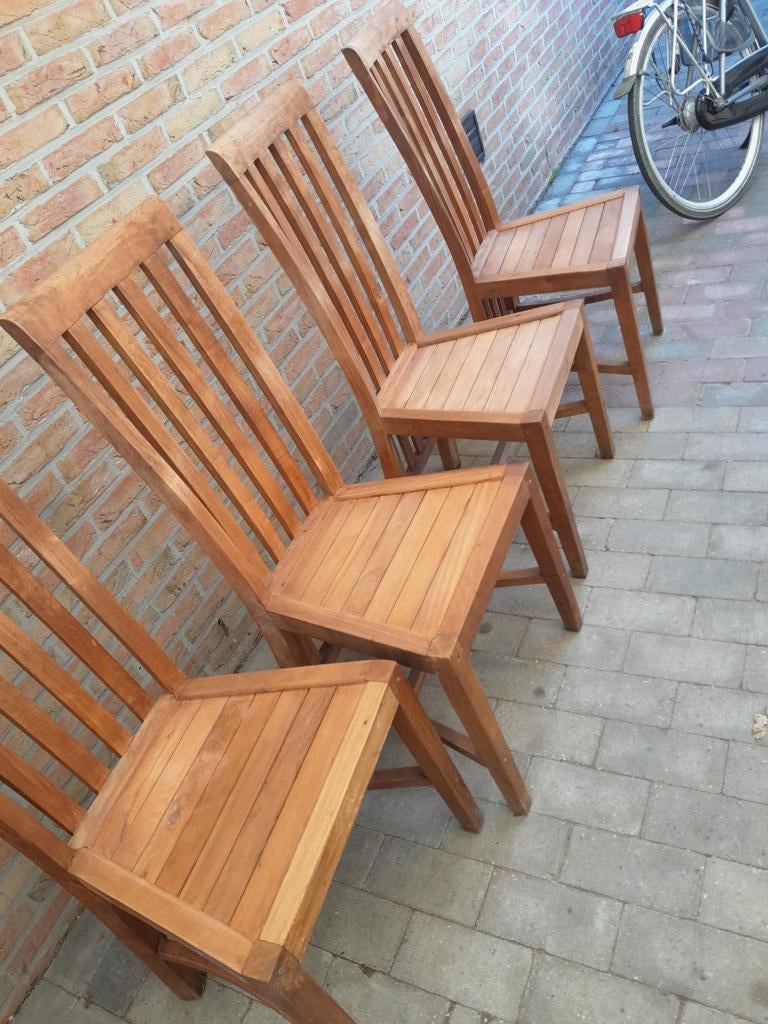 teak stoelen, Tuin en Terras, Ophalen