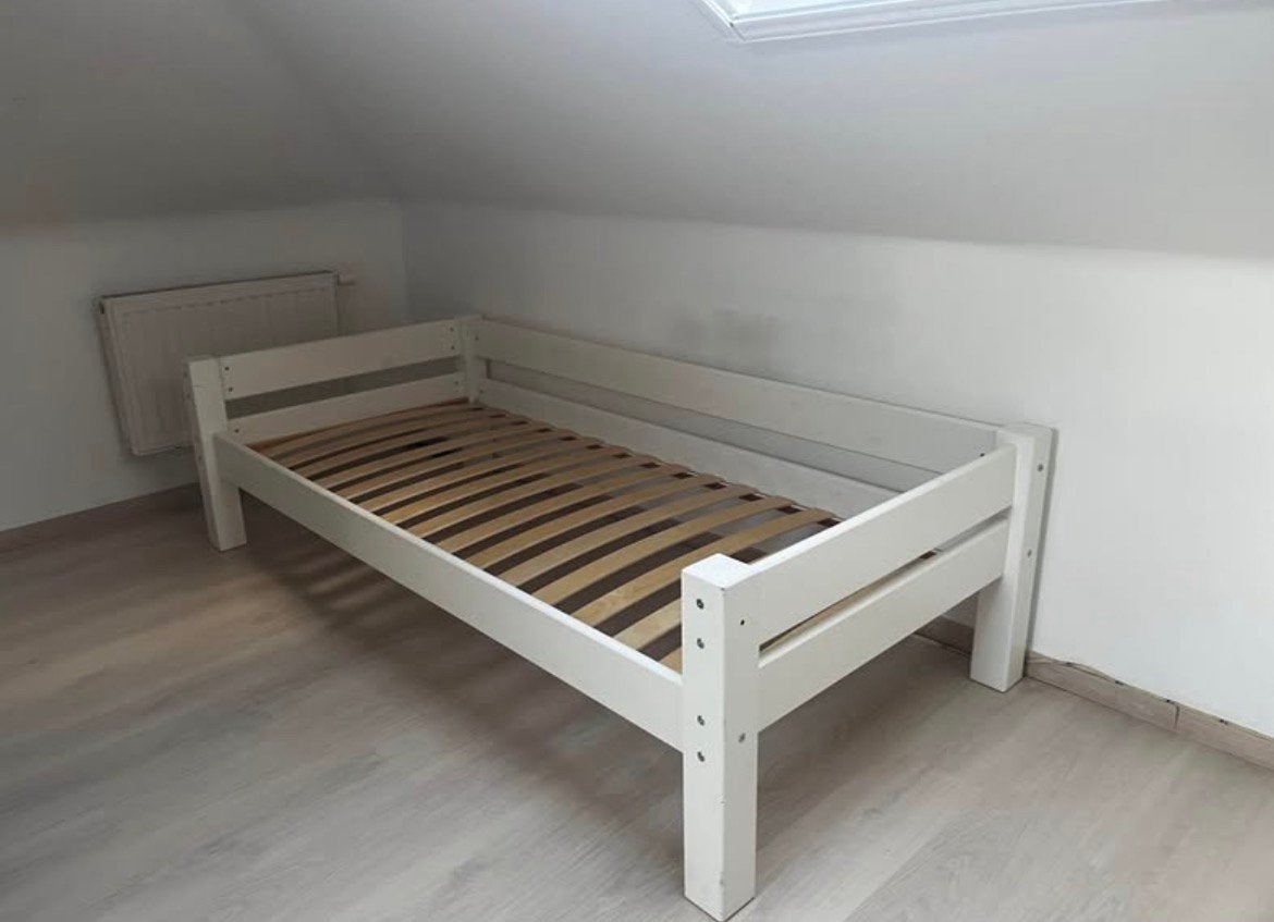 1 Persoonsbed - hout, Ophalen, Gebruikt, Hout