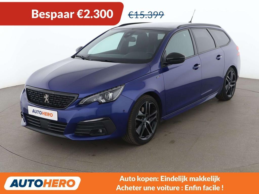 Peugeot 308 1.6 PureTech GT (bj 2019, automaat), Auto's, Peugeot, Gebruikt, Blauw, 5 deurs, 1394 kg
