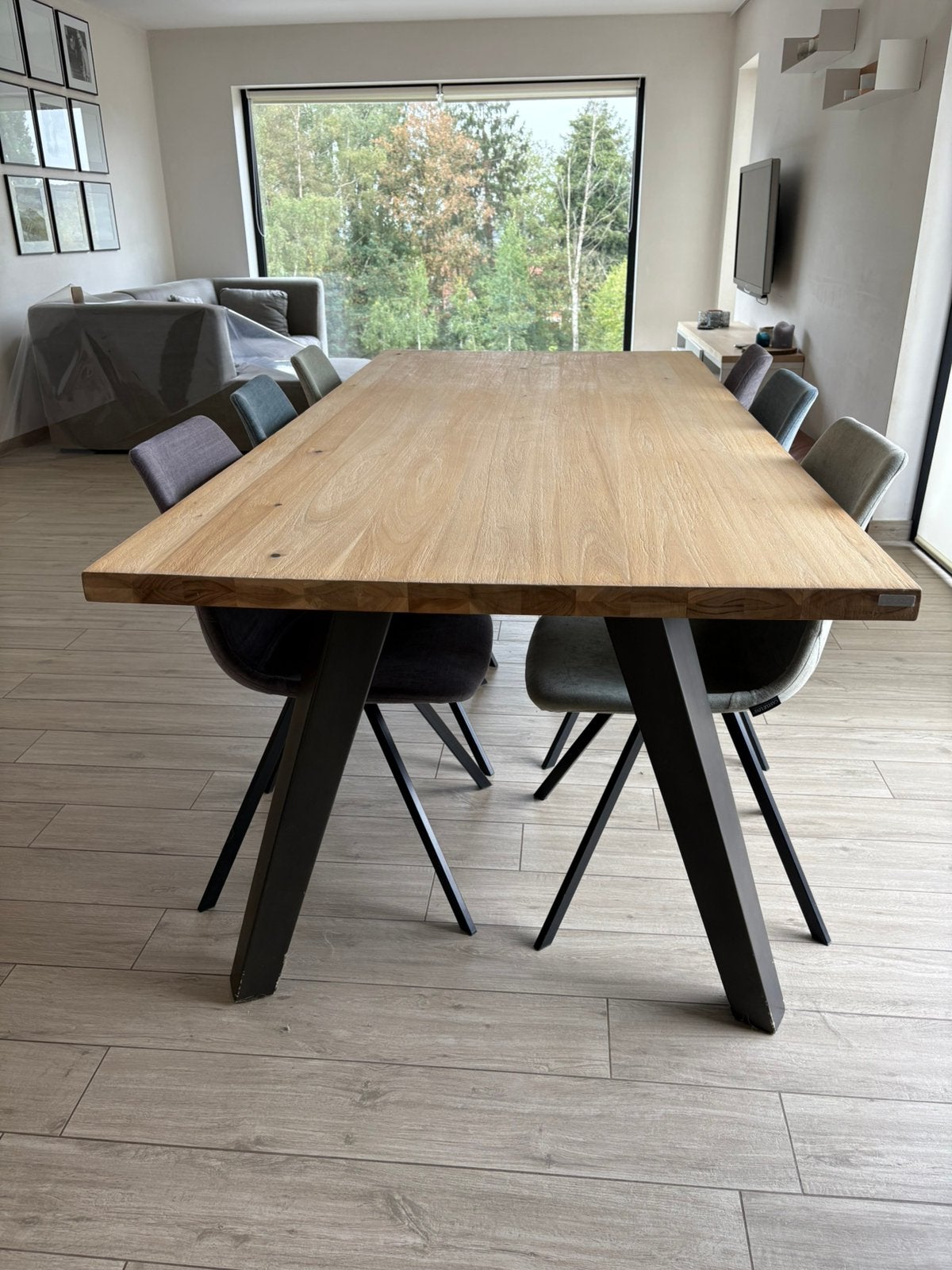 Eettafel hout XOOON, Huis en Inrichting, Ophalen, 200 cm of meer, 50 tot 100 cm, Zo goed als nieuw