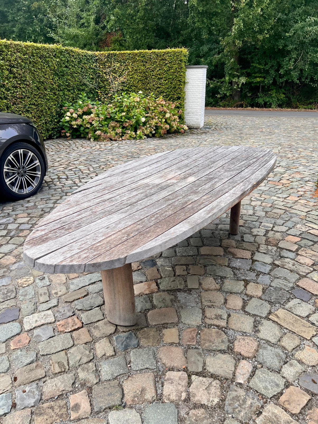 Tuintafel Van Rossum Kei, Tuin en Terras, Tuintafels, Ophalen, Gebruikt, Ovaal, Hout