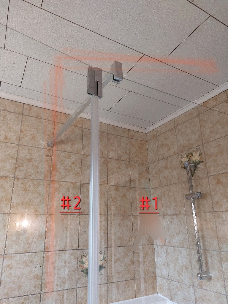 Vends paroi de douche., Enlèvement, Comme neuf, Chrome, Douche