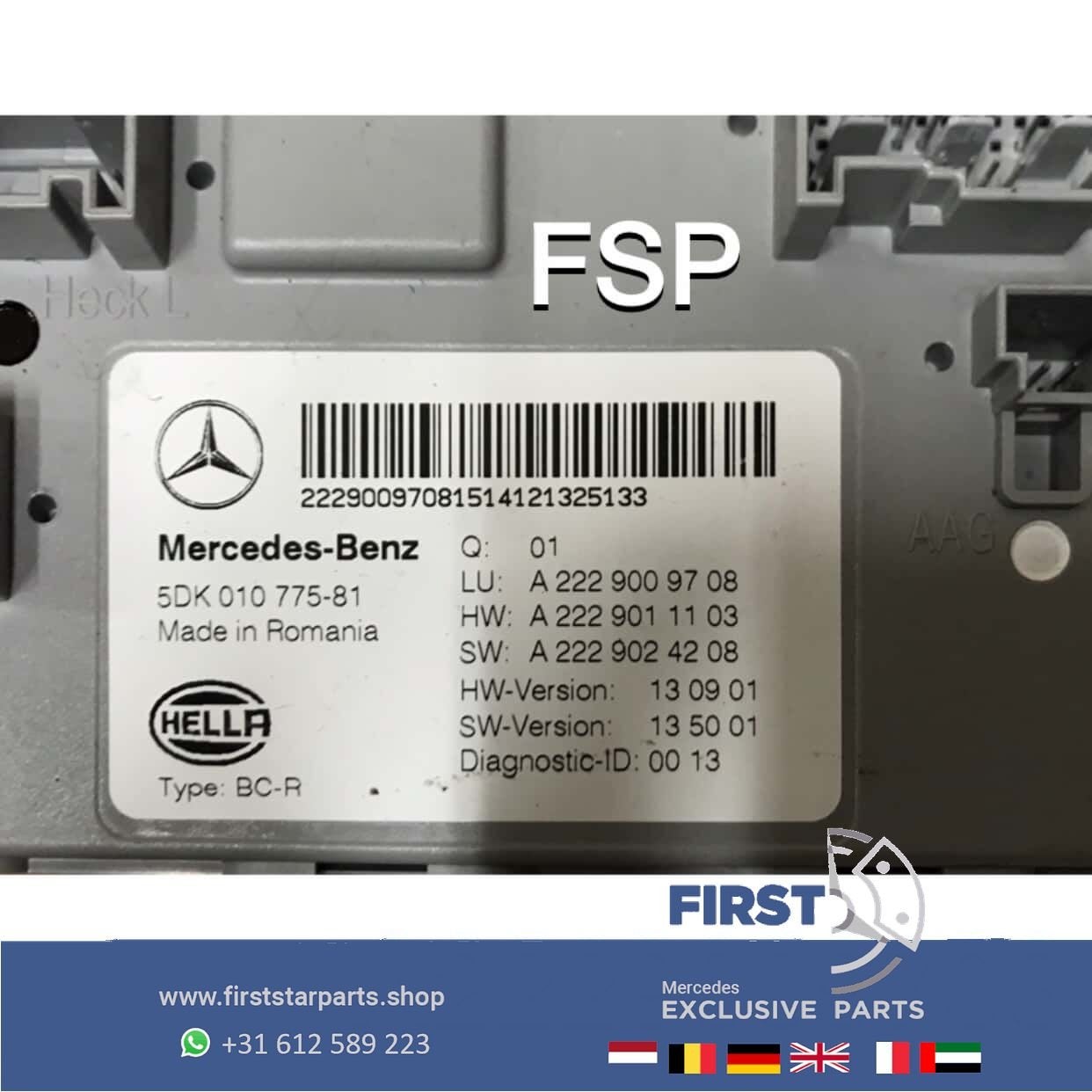 A2229009708 W205 C205 S205 C Klasse W253 GLC SAM MODULE MERC, Utilisé, -, -, Enlèvement ou Envoi
