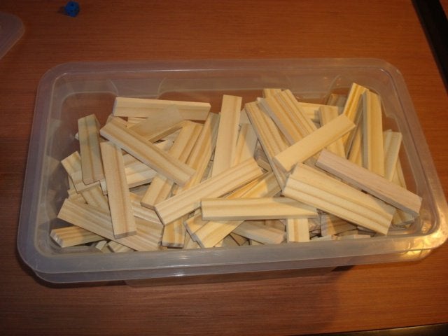lot de petites planchettes de construction en pin, Enlèvement, Utilisé, Autres types