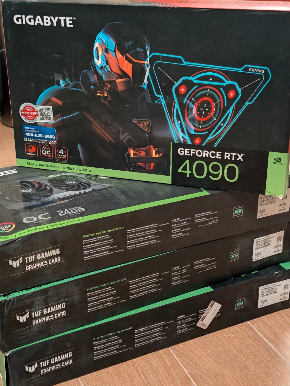 4x Graphics Cards, Asus, Gigabyte, GeForce RTX 4090, Computers en Software, Videokaarten, Ophalen of Verzenden