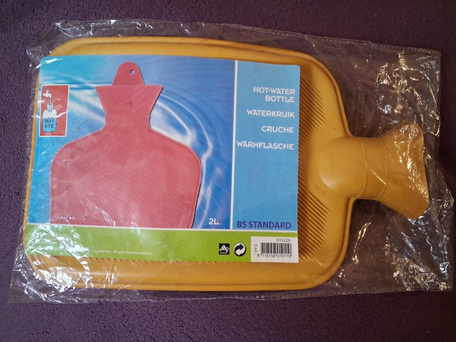 Bouillotte neuve 2 litres, Enlèvement