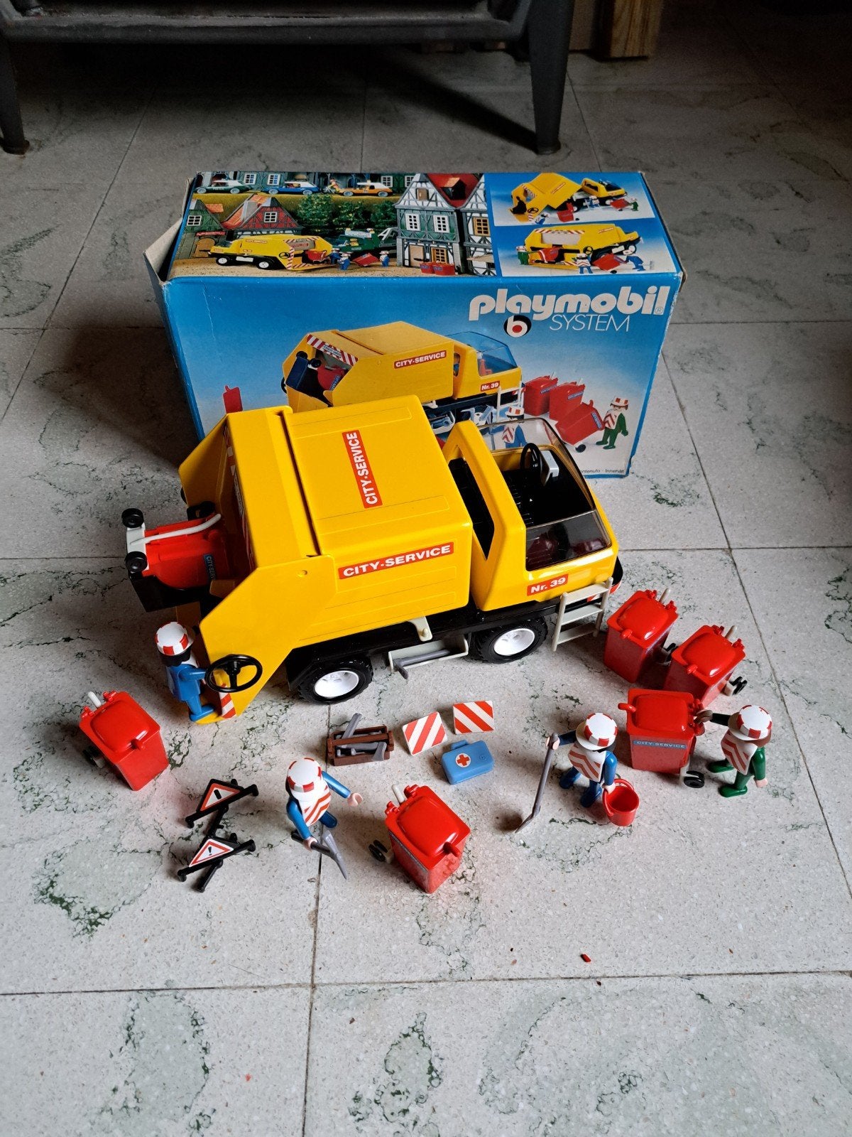 Camion à ordures Vintage Playmobil 3470, Enfants & Bébés, Jouets | Playmobil, Enlèvement, Utilisé, Kit complet, Véhicule
