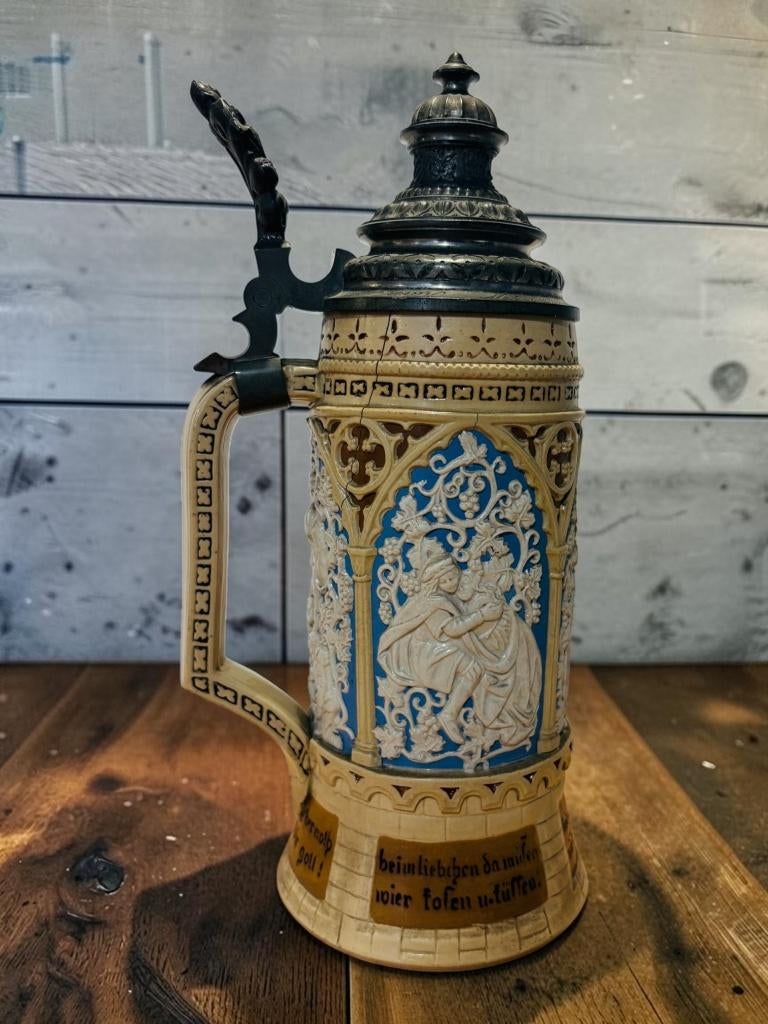 Antieke Villeroy Boch Mettlach 228, Antiek en Kunst, Antiek | Keramiek en Aardewerk, Ophalen