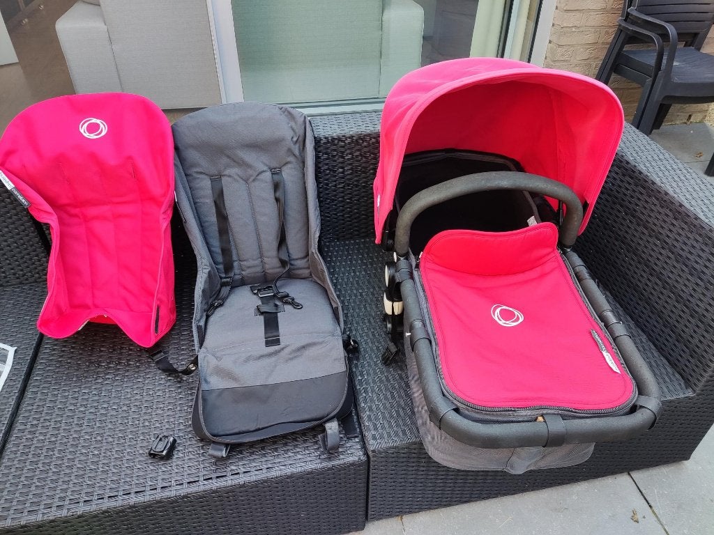 Reiswieg draagmand + zitje Bugaboo Cameleon, Ophalen, Gebruikt