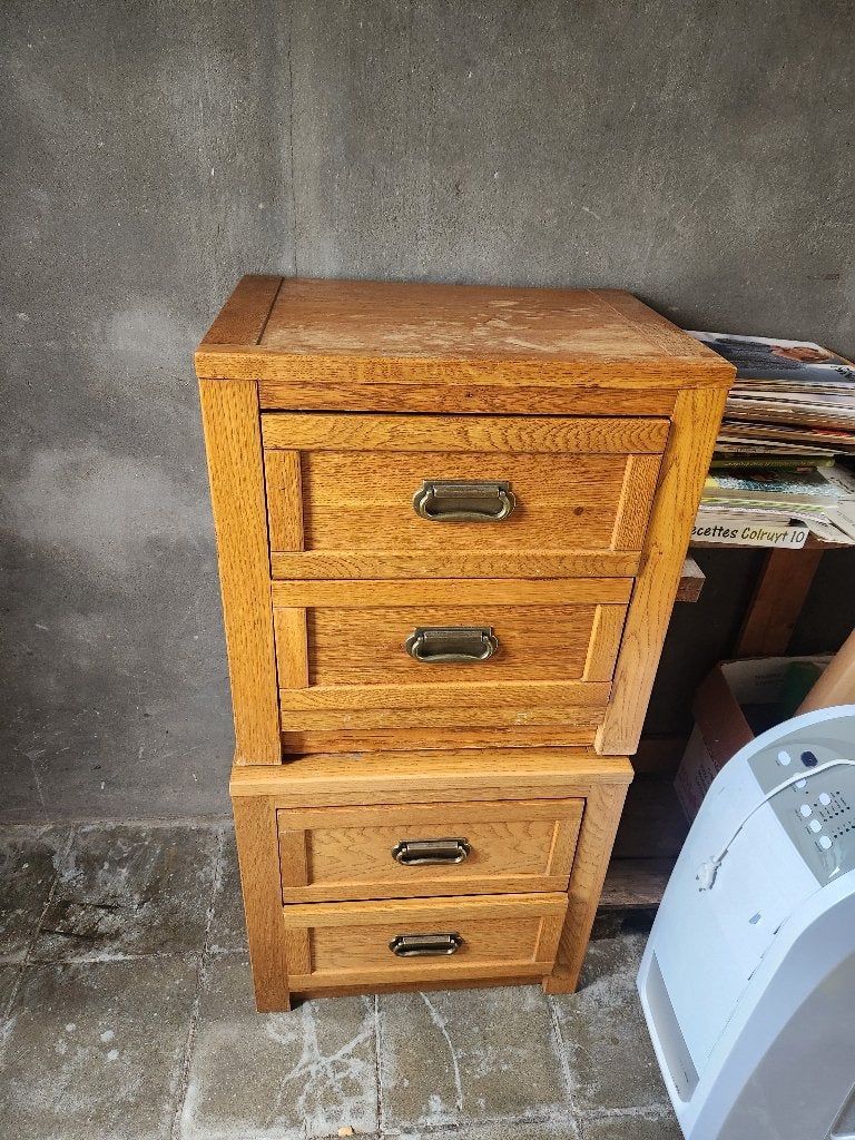 2 kleine massief houten kasten — rustieke stijl, Huis en Inrichting, Kasten | Overige, Ophalen, Gebruikt