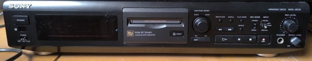 minidisk, Ophalen, Minidisc-recorder