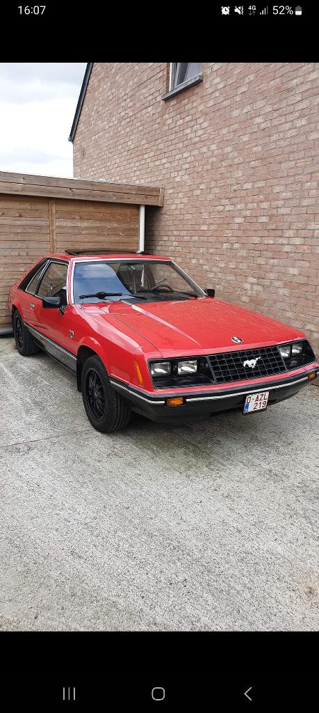 Ford Mustang uit 1979, Auto's, Ford, Particulier, Mustang, LPG, Overige carrosserie, 3 deurs, Handgeschakeld, Rood, Zwart, Leder en Stof