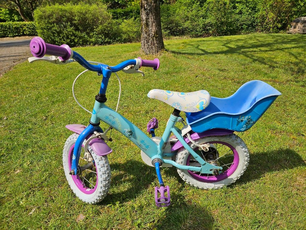 Kinderfiets Frozen, incl. zijwieltjes, Fietsen en Brommers, Ophalen, Gebruikt