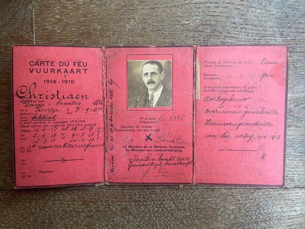 Carte du Feu / Vuurkaart WOI, Ophalen of Verzenden