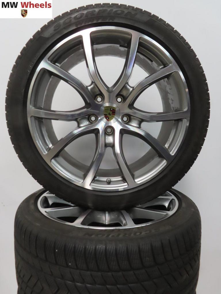 Porsche Cayenne coupe 21 inch velgen met winterbanden, Gebruikt, -, -, Banden en Velgen