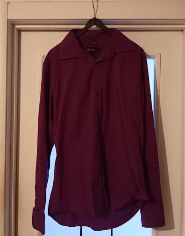 Chemise violet cintrée slim L, Ophalen of Verzenden, Gedragen, Paars, Halswijdte 41/42 (L)