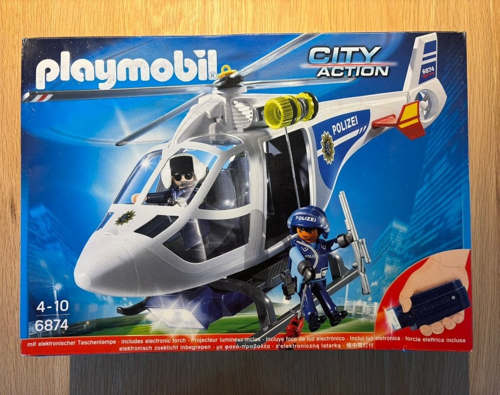 Playmobil 6874 Politiehelikopter, Utilisé, Véhicule, City action, Kit complet
