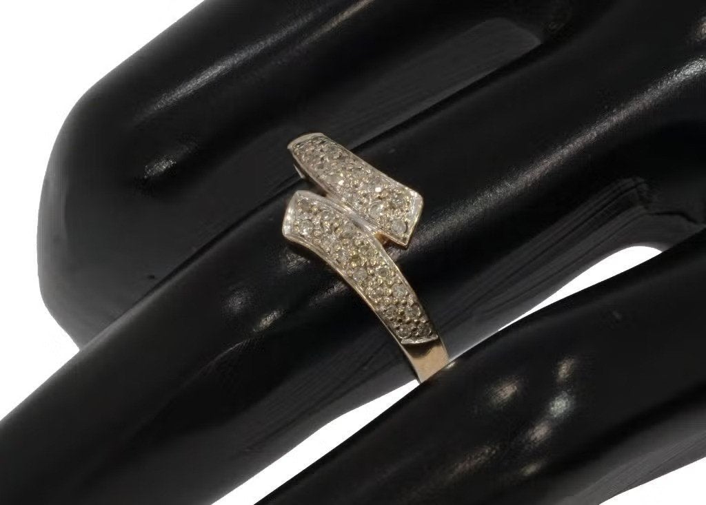 30 diamanten luxe gouden dames fantasie ring briljant fraai, Ophalen of Verzenden, Zo goed als nieuw, Dame of Heer, Met edelsteen