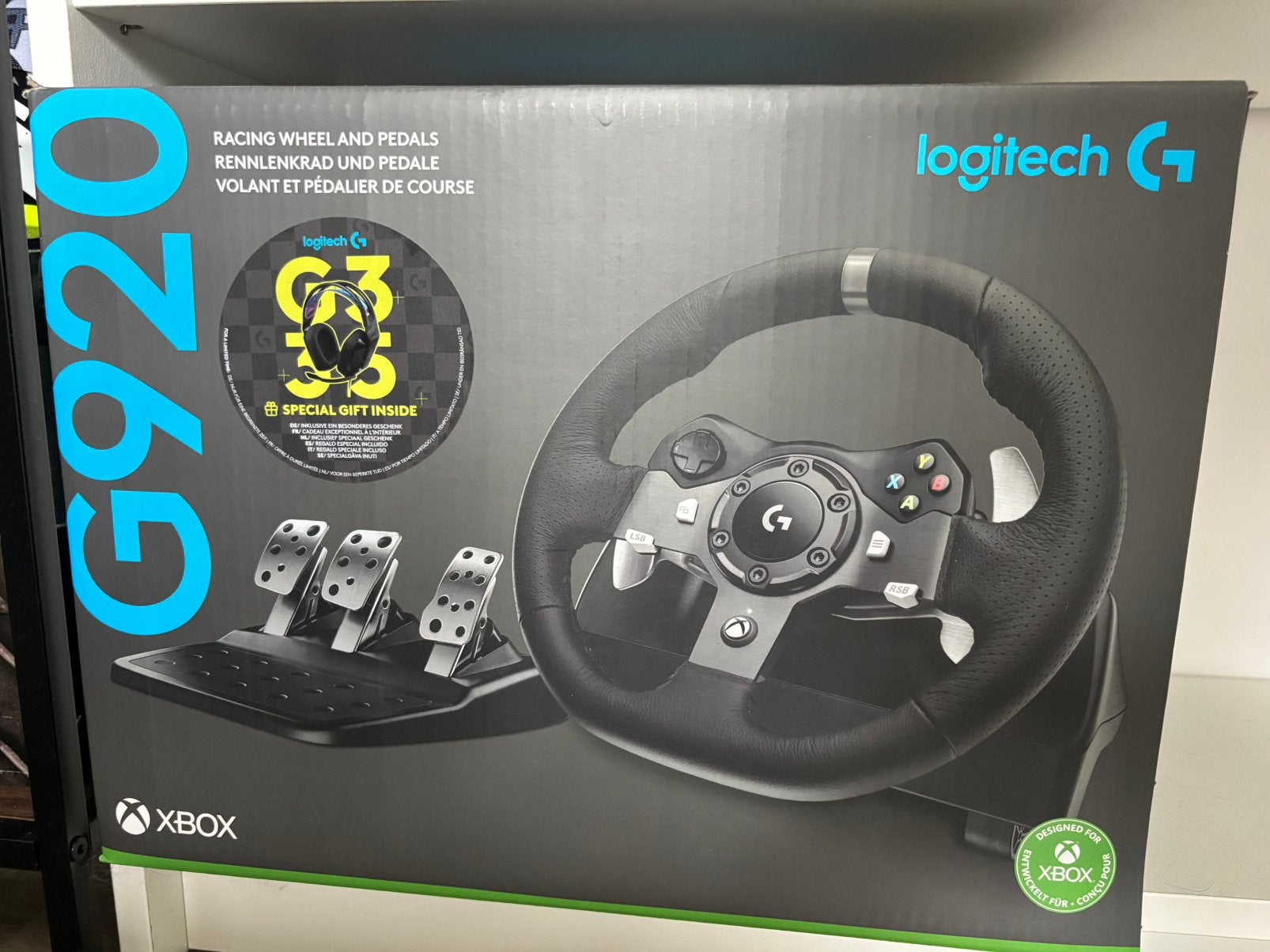 Racing stuur, pedalen en shifter G920 voor XBox of PC, Games en Spelcomputers, Spelcomputers | Xbox | Accessoires, Ophalen, Zo goed als nieuw