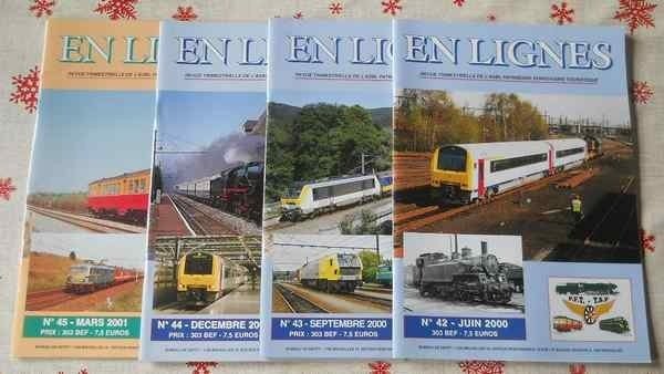 Plusieurs numéros de la revue En lignes - train rail, Enlèvement, Utilisé, Train, Livre ou Revue