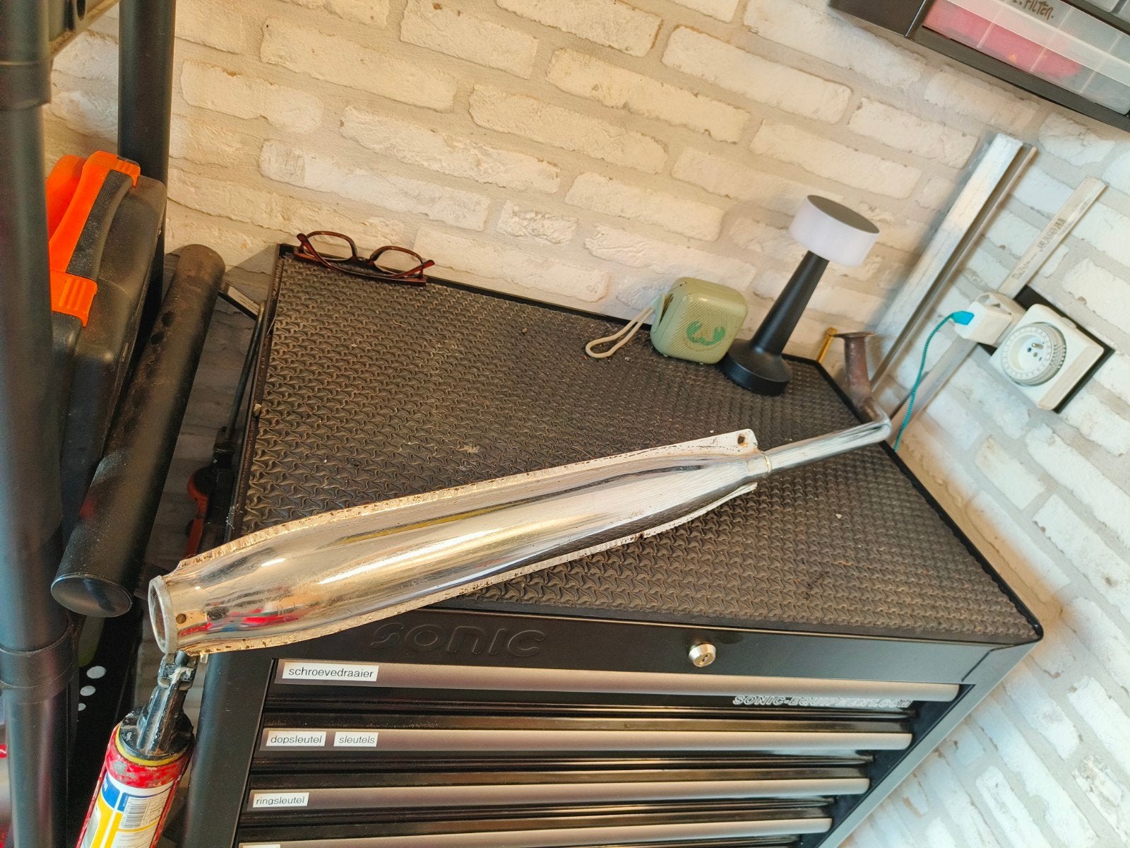 te koop,uitlaat voor honda amigo /novio, Fietsen en Brommers, Brommers | Honda, Ophalen