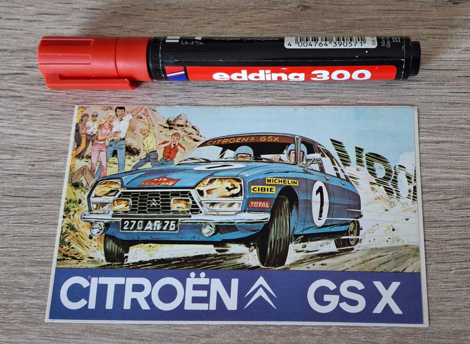 sticker stripfiguur Citroën GS X autorally Michel Vaillant, Collections, Enlèvement ou Envoi, Comme neuf, Bande dessinée ou Dessin animé