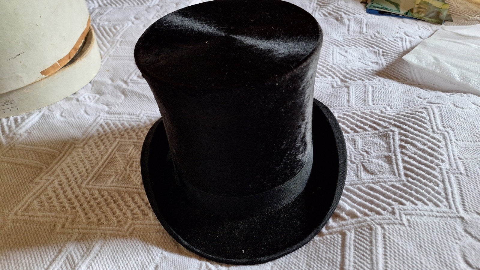 Chapeau haut de forme t.55, Antiek en Kunst, Antiek | Kleding en Textiel, Ophalen of Verzenden