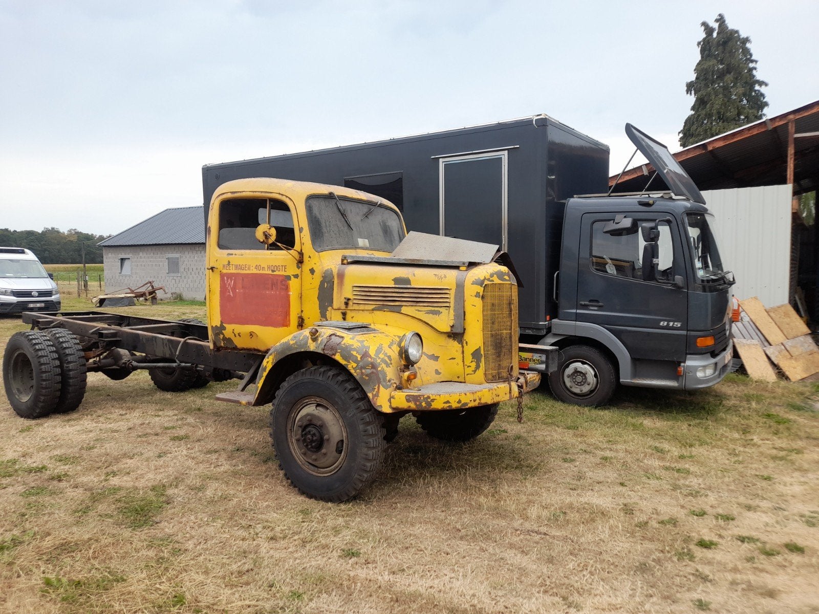 Mercedes LA 312 1960 4x4, Autos, Achat, Jaune, Boîte manuelle, Noir